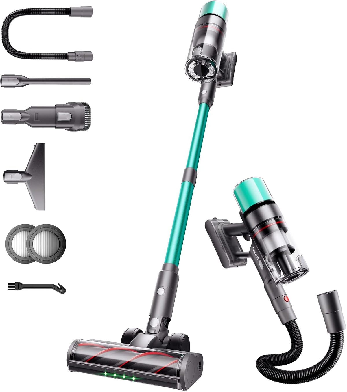 Steelstofzuiger SmartAI V5 Pro Draadloze Stofzuiger, 600 W, Met 1 M Flexibele Slang, 55 kPa
