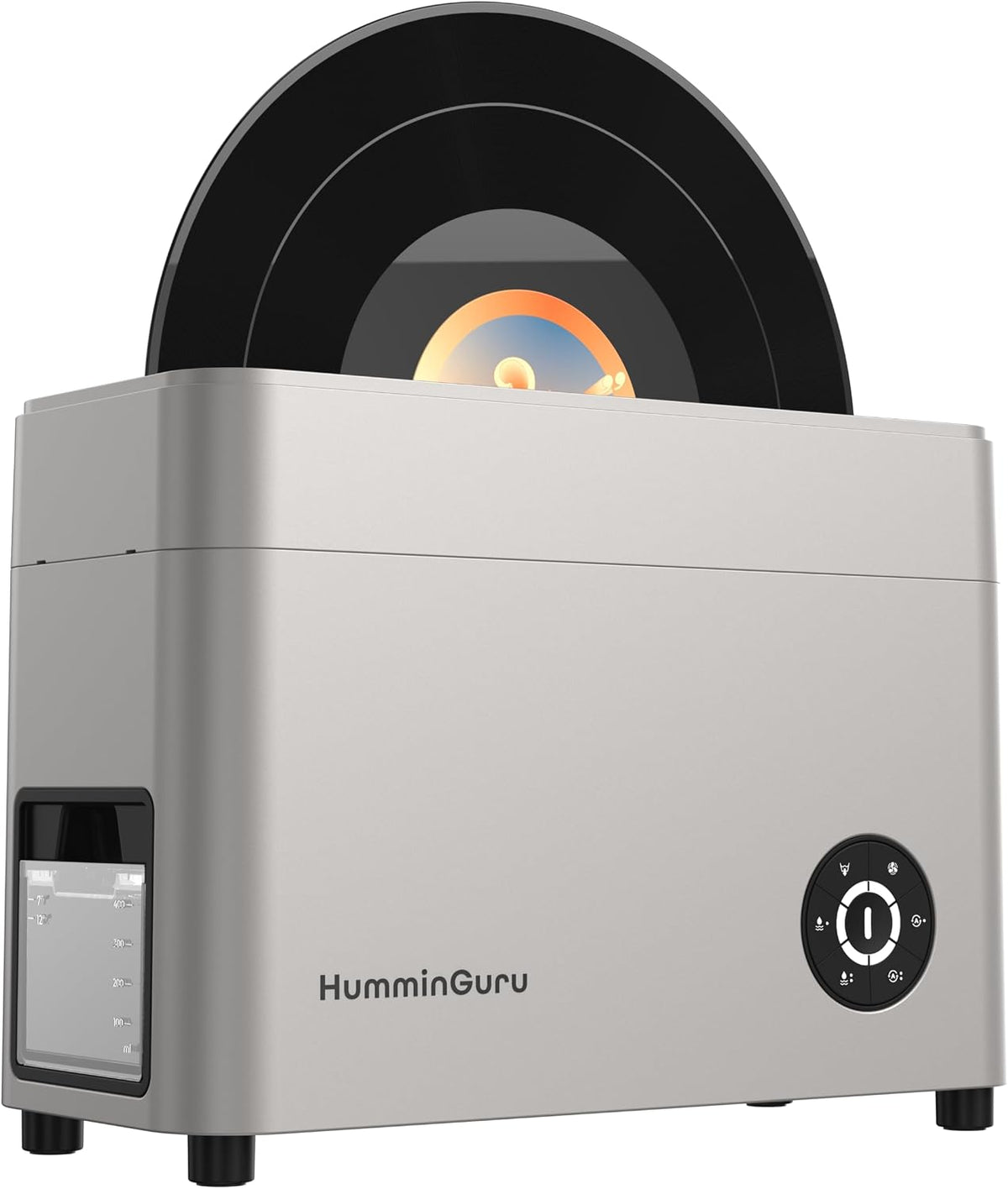 HumminGuru Reiniging disks Ultrasone Vinylplatenreiniger - 40 kHz Ultrasone, 7/10/12 inch), met automatisch drogen, met filters (NOVA wit Sand