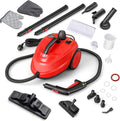 Stoomreiniger Fantask 2000W, opwarmtijd: 8 min. (rood), stoomdruk: max. 5 bar, incl. 13 accessoires & 5 m lange stroomkabel, temperatuur tot 160 °C