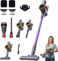 RevoNest Handstofzuiger Accustofzuiger, 50.000 PA, draadloze stofzuiger, met led-display, lichte accustofzuiger, krachtige zuigkracht, tapijten